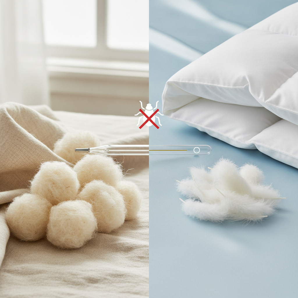 Kapok vs Down: Loft, Heat and Allergies Guide 2026